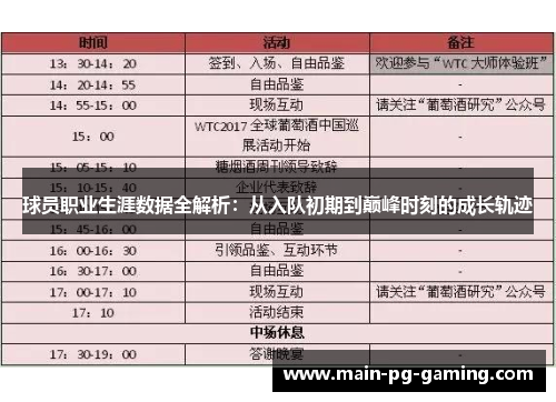 球员职业生涯数据全解析：从入队初期到巅峰时刻的成长轨迹